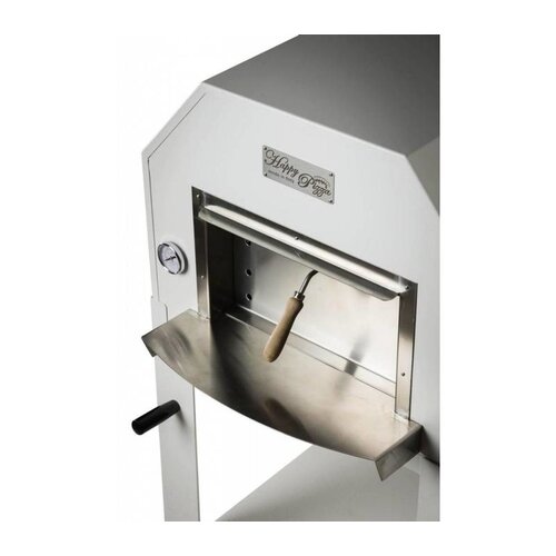 CHRselect Four à pizza en acier inoxydable "Italo" | Charbon de bois / au feu de bois 2 pizzas | 500 ° C | 700x700x2030 (h) mm