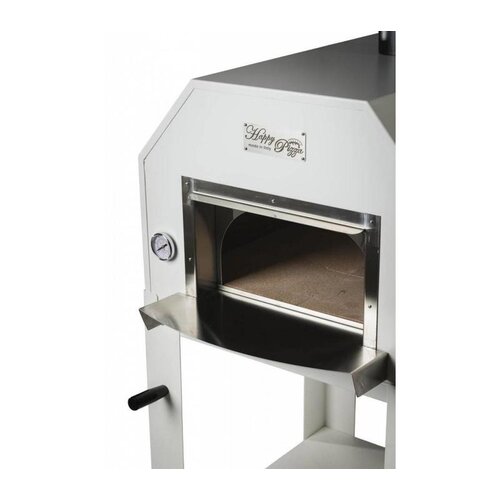 CHRselect Four à pizza en acier inoxydable "Italo" | Charbon de bois / au feu de bois 2 pizzas | 500 ° C | 700x700x2030 (h) mm