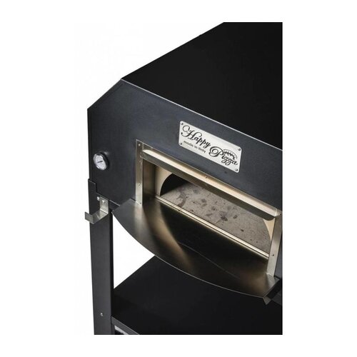 CHRselect Four à pizza en acier inoxydable 'Creativo' | Charbon de bois / au feu de bois 5 pizzas | 500 ° C | 1000x1000x (h) 2030 mm