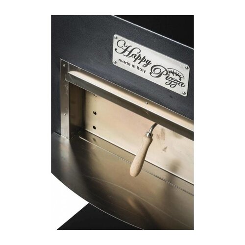 CHRselect Four à pizza en acier inoxydable 'Creativo' | Charbon de bois / au feu de bois 5 pizzas | 500 ° C | 1000x1000x (h) 2030 mm