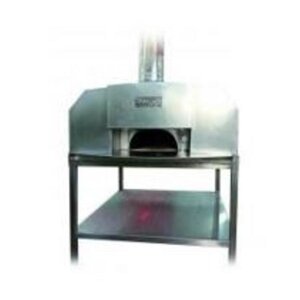 CHRselect Four à pizza en acier inoxydable | 'Erio' | Charbon de bois / au feu de bois 8 pizzas | 500 ° C | 1400x1400x (h) 1860 mm