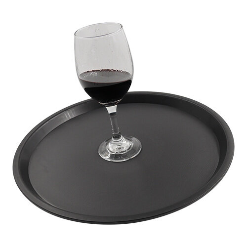 CaterChef Plateau| Noir | Couche anti-dérapante | Ø30cm | Disponible en 3 dimensions