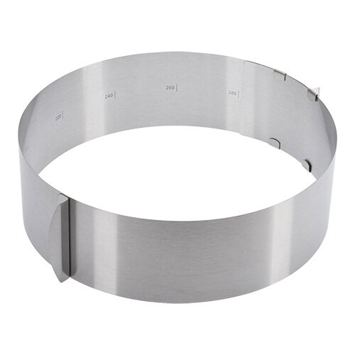 XXLselect Cercle à Gâteau |INOX| Diamètre réglable | Ø160-300x(H)85mm