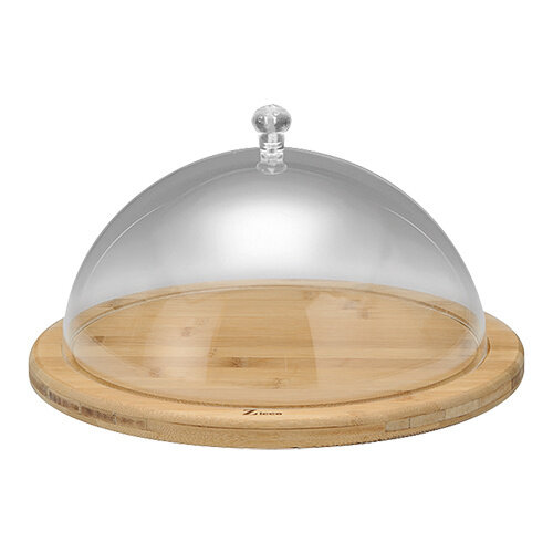 XXLselect Planche de Service en Bois |Cloche en Polycarbonate | Ø300x(H)180mm