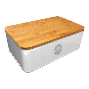 XXLselect Planche à Pain | Bambou avec Boîte à Pain | 330x210x(H)115mm