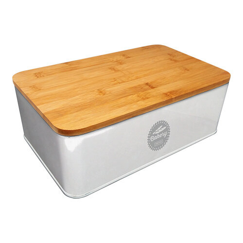 XXLselect Planche à Pain | Bambou avec Boîte à Pain | 330x210x(H)115mm