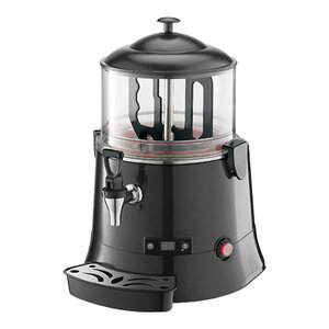 CaterChef Chocolatière pour Chocolat Chaud| Noir | Robinet de Vidange + Bac d'Egouttement incl.| 5 Litres