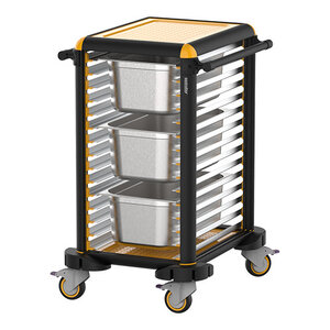 CaterChef Chariot à Glissières| 4 Roues pivotantes | 15x 1/1GN | 570x780x(H)990mm CaterChef Chariot à Glissières| 4 Roues pivotantes | 15x 1/1GN | 570x780x(H)990mm