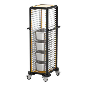 CaterChef Chariot à Glissières | 4 Roues Pivotantes | 30x 1/1GN | 570x780x(H)1740mm CaterChef Chariot à Glissières | 4 Roues Pivotantes | 30x 1/1GN | 570x780x(H)1740mm