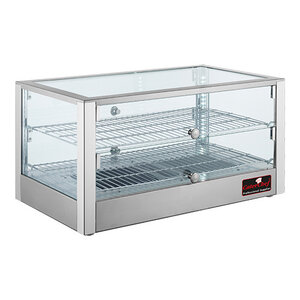 CaterChef Vitrine Chauffante avec Vitre Bombe | 400x700x(H)380mm