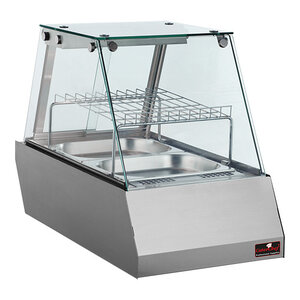 CaterChef Vitrine Chauffante Gastronorme | 1x 1/1 GN | Portes Coulissantes | 780x450x(H)610mm