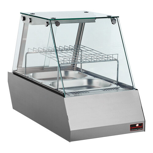 CaterChef Vitrine Chauffante Gastronorme | 1x 1/1 GN | Portes Coulissantes | 780x450x(H)610mm