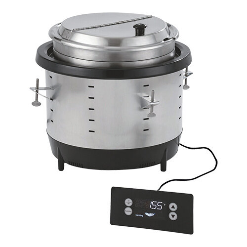 Pujadas Chauffe-soupe/Souffleur à Induction 10,4 Litre | 4 Programmes | Bac en INOX | Ø353x(H)313mm