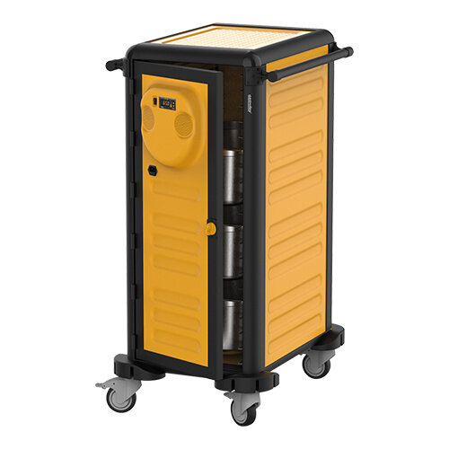 CaterChef Chariot Chauffant à Assiettes | Thermostat Numérique | 4 Roues Pivotantes| 20x 1/1GN | 570x780x(H)1240mm