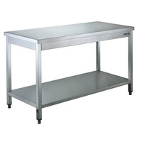 Table de Travail + Etagère Basse Inox | 600mm de Profondeur 850mm de hauteur | Modèle démontable | Disponible en 7 Longueurs