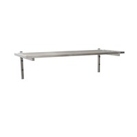 Etagère Murales avec Barres Inox | Ensemble Complet avec 1 Etagère | Disponible en 4 Longueurs