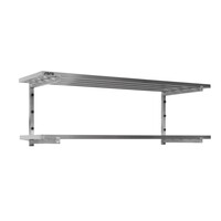 Etagère Murales avec Barres Inox 400mm | Ensemble Complet avec 2 Etagères | Disponible en 5 Longueurs