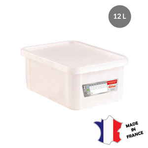 GILAC Bac plat témoin 12 L + couvercle | 400(l)x300x180mm |  Lot de 5