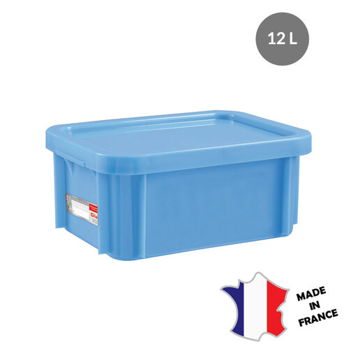 GILAC Bac plat témoin 12 L + couvercle | 400(l)x300x180mm |  Lot de 5