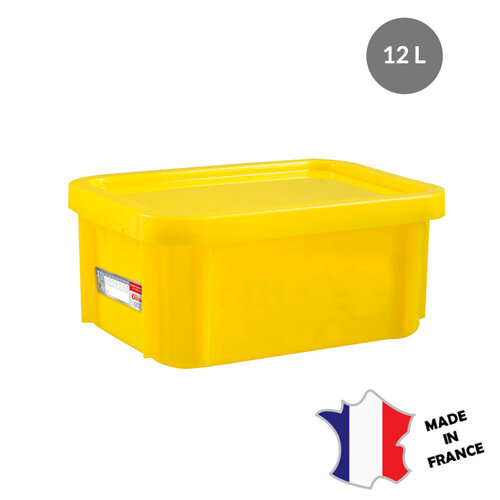 GILAC Bac plat témoin 12 L + couvercle | 400(l)x300x180mm |  Lot de 5