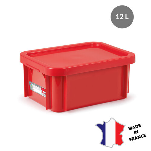 GILAC Bac plat témoin 12 L + couvercle | 400(l)x300x180mm |  Lot de 5