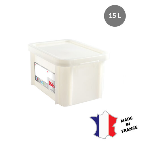 GILAC 5x Bac HACCP 15 L rectangulaire + couvercle | 400x300 | blanc GILAC 5x Bac HACCP 15 L rectangulaire + couvercle | 400x300 | blanc