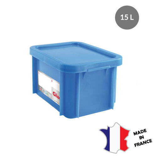 GILAC 5x Bac HACCP 15 L rectangulaire + couvercle | 400x300 | blanc