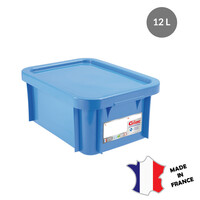 Bac 12 L antibactérien + couvercle | 400x300 | bleu
