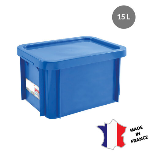 GILAC Bac 15 L antibactérien + couvercle | 400x300 | bleu