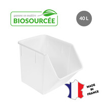 Bac à ingrédients biosourcé 40 L - blanc
