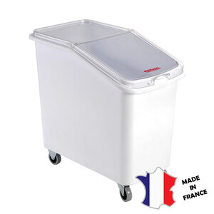 GILAC Bac à ingrédients 100 L + couvercle + 4 roues | chape inox | 725(l)x410x675mm GILAC Bac à ingrédients 100 L + couvercle + 4 roues | chape inox | 725(l)x410x675mm