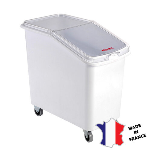 GILAC Bac à ingrédients 100 L + couvercle + 4 roues | chape inox | 725(l)x410x675mm GILAC Bac à ingrédients 100 L + couvercle + 4 roues | chape inox | 725(l)x410x675mm