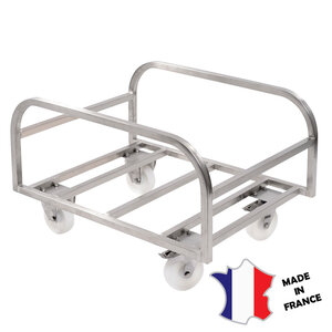 GILAC Chariot inox pour bac grand volume 100 L | 645(l)x532x480mm