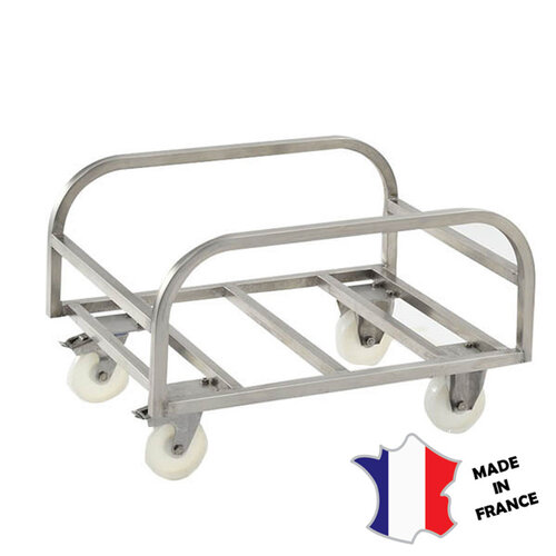 GILAC Chariot inox pour bac grand volume 100 L | 645(l)x532x480mm