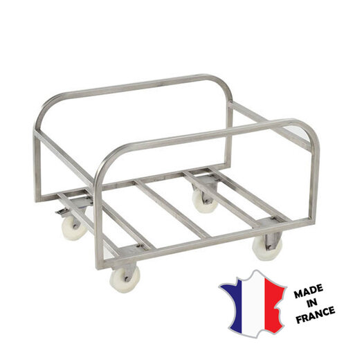 GILAC Chariot inox pour bac grand volume 100 L | 645(l)x532x480mm