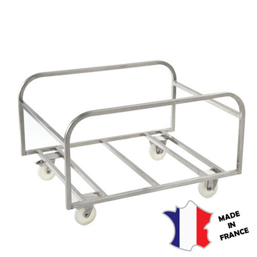 GILAC Chariot inox pour bac grand volume 100 L | 645(l)x532x480mm
