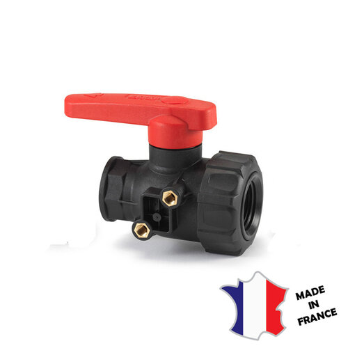 GILAC Vanne 30 L/min avec raccord pour bacs grands volumes 100 L à 220 L | 165(l)x70x95,5mm