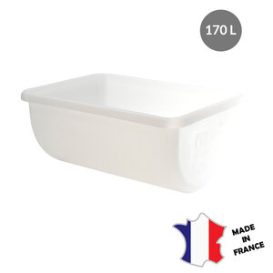 GILAC Bac grand volume semi-cylindrique 170 L | blanc | 930(l)x670x411mm
