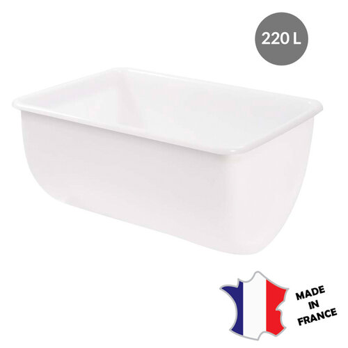 GILAC Bac grand volume semi-cylindrique 220 L | Blanc | 930(l)x670x511mm