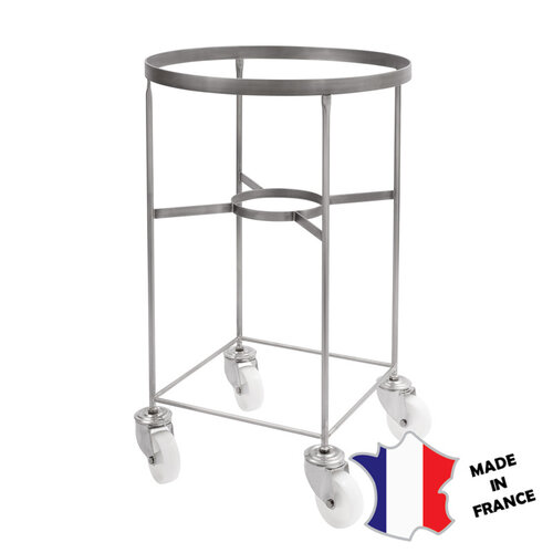 GILAC Chariot inox pour bac grand volume hémisphérique 75 L | 550x830mm