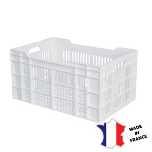 GILAC Caisse Ajourée | 600x400 60L | Blanc | Lot de 3