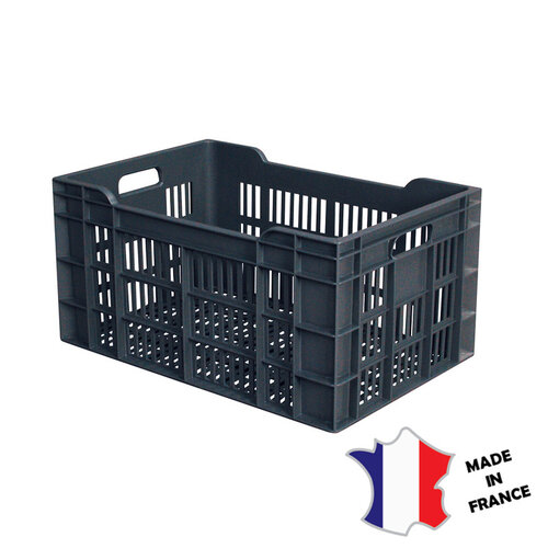 GILAC Caisse Ajourée | 600x400 60L | gris | Lot de 3