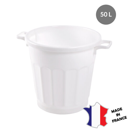GILAC 3x Conteneur Alimentaire Rond HACCP 50L | 600(l)x475x465mm