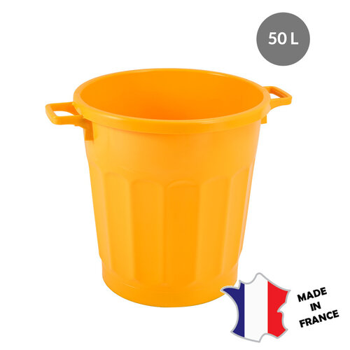 GILAC 3x Conteneur Alimentaire Rond HACCP 50L | 600(l)x475x465mm