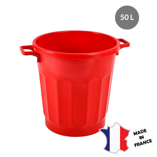 GILAC 3x Conteneur Alimentaire Rond HACCP 50L | 600(l)x475x465mm