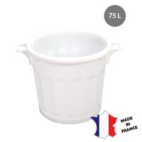 3x Conteneur Alimentaire Rond HACCP 75L | 670(l)x540x485mm