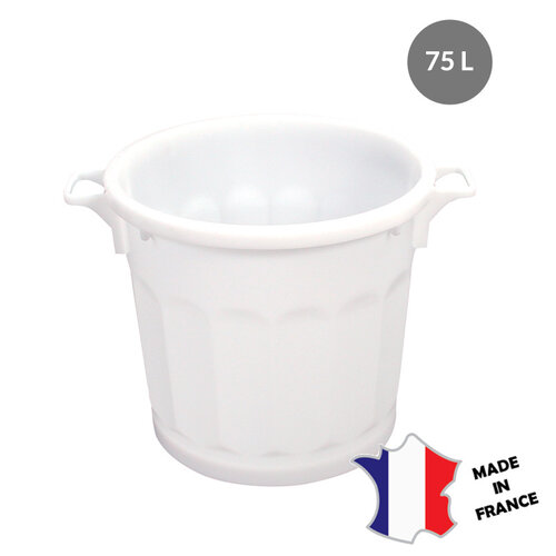 GILAC 3x Conteneur Alimentaire Rond HACCP 75L | 670(l)x540x485mm