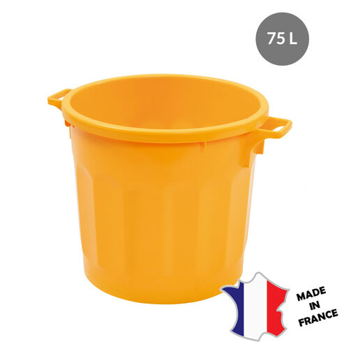 GILAC 3x Conteneur Alimentaire Rond HACCP 75L | 670(l)x540x485mm