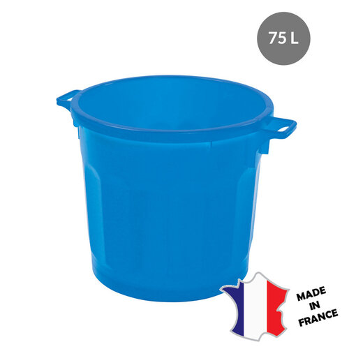 GILAC 3x Conteneur Alimentaire Rond HACCP 75L | 670(l)x540x485mm