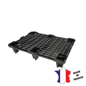 GILAC 5x Palette légère emboîtable 600(l)x800x130mm | noir